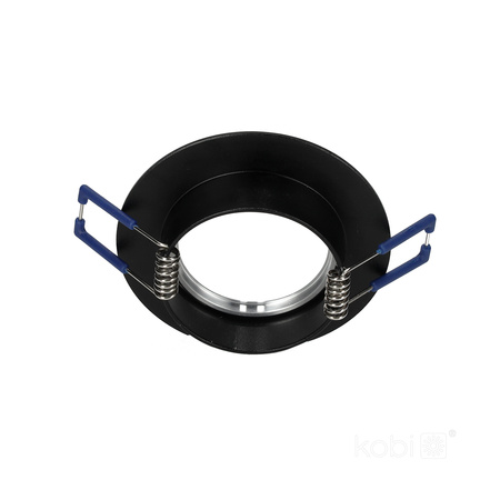 Oprawa Podtynkowa GU10 Halogenowa Wpuszczana Spot Oczko Czarna Okrągła Kobi