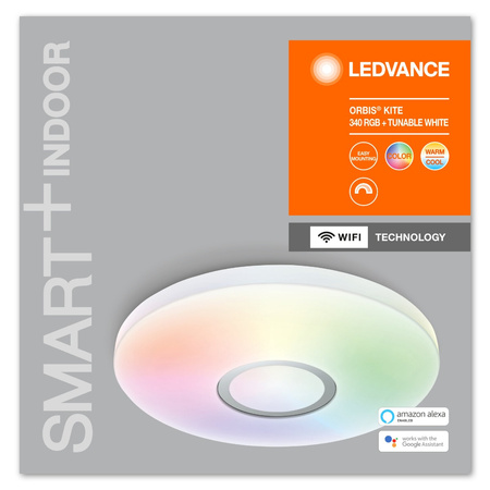 Plafon LED Lampa Sufitowa Oprawa Natynkowa 18W 1400lm CCT RGB Ściemnialna Okrągła Biały SMART+ WiFi Kite Ledvance