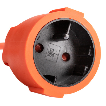 Przedłużacz Ogrodowy Kabel Budowlany Pojedynczy 1 Gniazdo 20m Pomarańczowy Sznur GRIDEN Lumiled