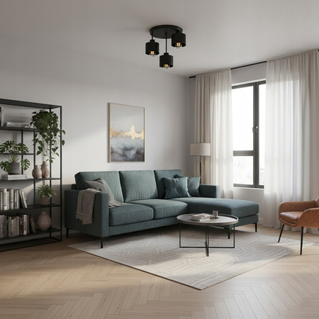 Kinkiet Ścienny Lampa Natynkowa E27 Okrągły Czarny Elza Masterled