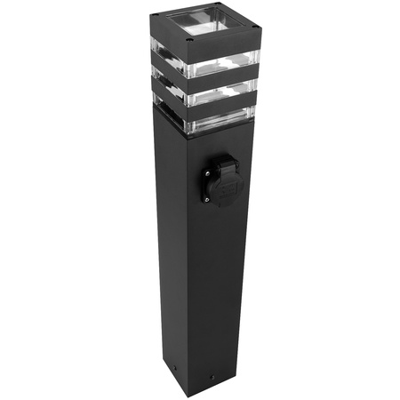 Lampa Ogrodowa Słupek Zewnętrzny Stojący E27 LED z Gniazdem TAXUS 2 60cm LUMILED
