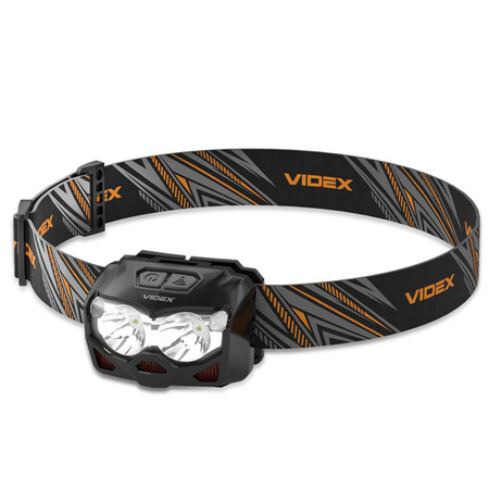 Latarka Czołowa Akumulatorowa LED 10W 500lm Bateryjna Czujnik Ruchu 6 Trybów USB-C Wodoszczelna IP65 Videx