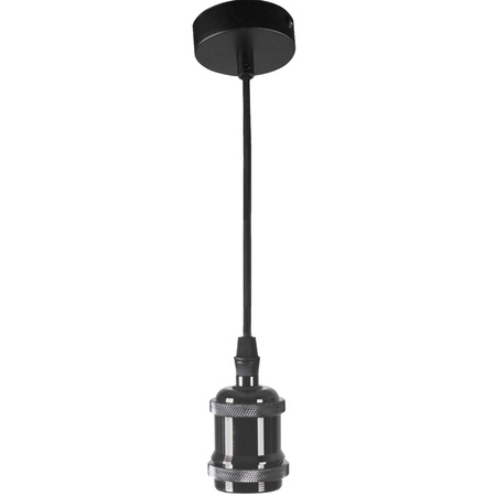 Lampa Wisząca Zawiesie z Oprawką IL MIO NOLA  E27 Czarny 100cm Kabel Czarny 