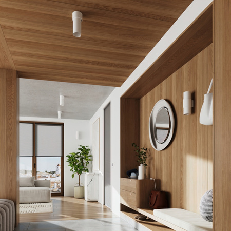 Lampa Ścienna Kinkiet 1x E27 Biała Flash Blue Sapphire SL.1676 Sollux