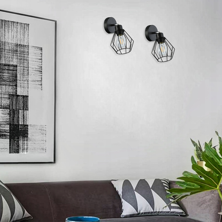 Lampa Ścienna Reflektor Kinkiet Spot E27 Ruchomy Czarny Otto Masterled