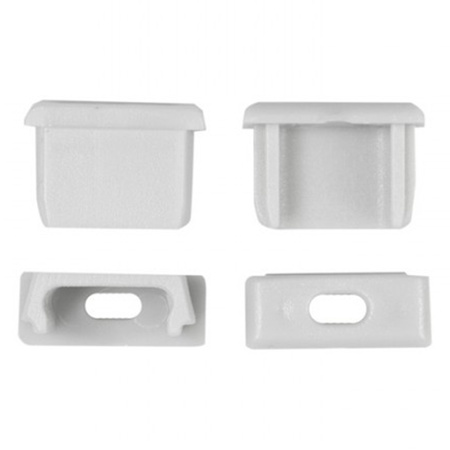 Profil Aluminiowy do Taśm LED Biały Wpuszczany/Natynkowy 2m z Mroźnym Kloszem i Zaślepkami Ecolight