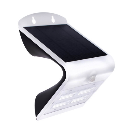 Lampa Ogrodowa Solarna Kinkiet Elewacyjny BUTTERFLY LED IP65 3,2W 4000K Czujnik Biała Eko-Light