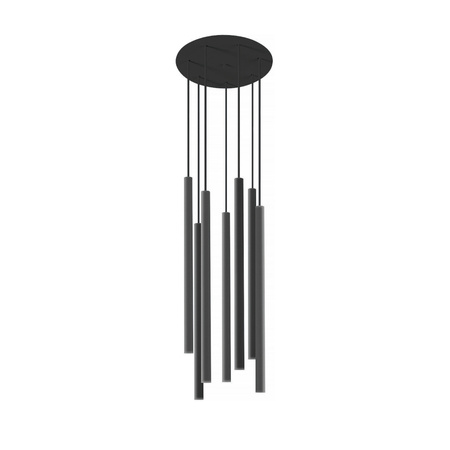 Lampa Sufitowa Wisząca 7x G9 Czarna Nowoczesna LASER 490 8920 Nowodvorski