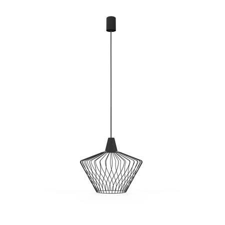 Lampa Sufitowa Wisząca E27 Czarna Nowoczesna WAVE S 8858 Nowodvorski