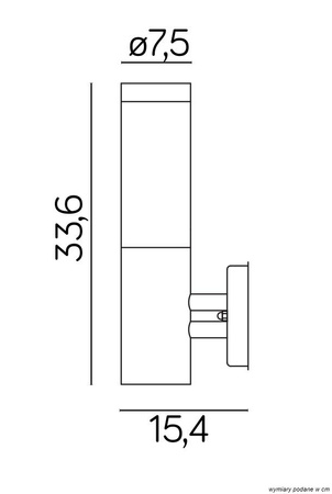 Lampa Ogrodowa Zewnętrzna Elewacyjna KINKIET LED Inox ST 025 BL E27 Okrągły Su-Ma