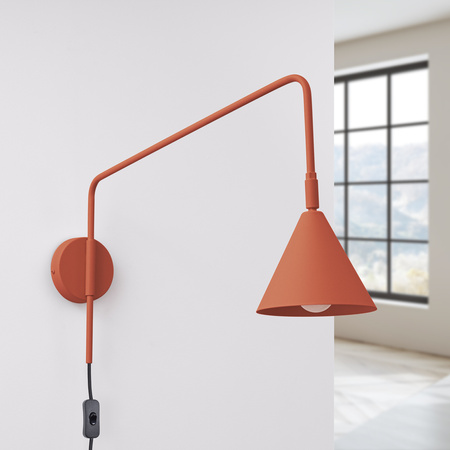 Lampa Ścienna Kinkiet E14 Ochra czerwona NOX Crimson SL.1701 Sollux
