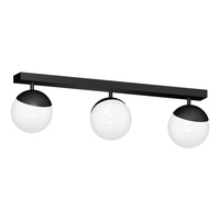 Lampa Sufitowa SFERA Czarna 3xE14 Listwa Milagro
