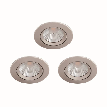 3x Oprawa Podtynkowa Wpuszczana LED 5.5W 350lm 2700K Nikiel Sparkle Philips