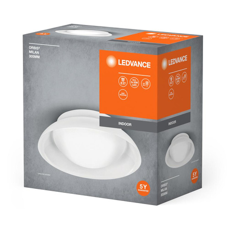 Plafon Lampa Sufitowa Natynkowa E27 Biały 30cm Orbis Ledvance