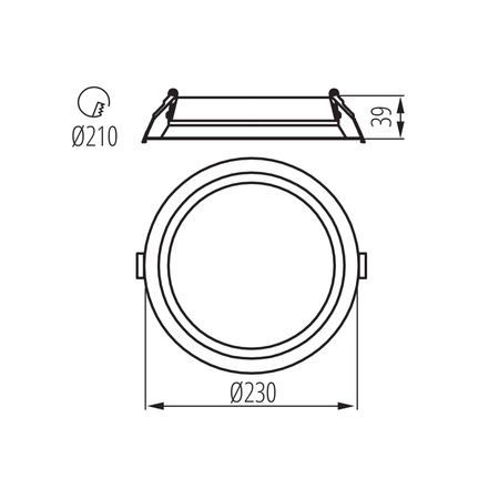 Oprawa Podtynkowa Lampa Sufitowa LED 29.4W 3260lm CCT CRI90 90° Okrągła Biała TIBERI Kanlux