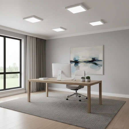 Plafon LED Lampa Sufitowa 24W 2500lm CCT 140° Kwadratowa Natynkowa Biała Videx