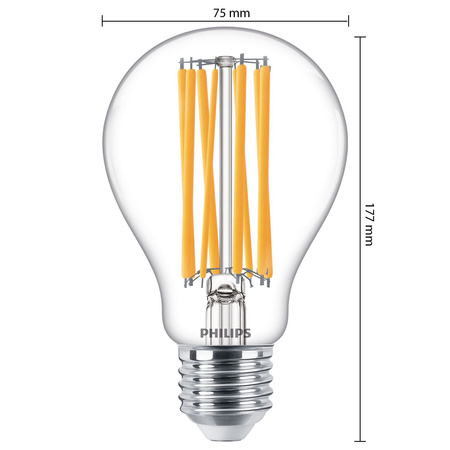 Żarówka LED E27 A67 17W = 150W 2452lm 2700K Ciepła Filament PHILIPS