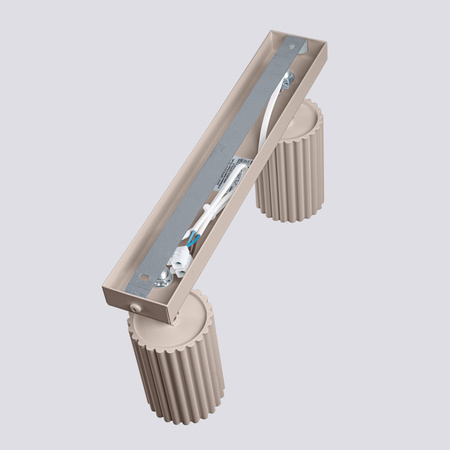 Lampa Sufitowa Reflektor 2x GU10 Aluminiowa Taupe Karbon Deep Space SL.1763 Sollux