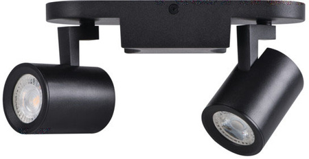Oprawa lampa sufitowa LAURIN 2xGU10 czarna 22cm Kanlux