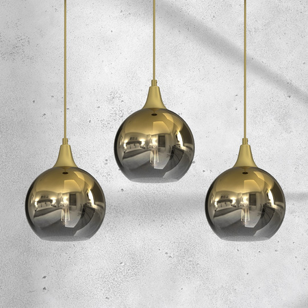 Lampa Wisząca Sufitowa MONTE Złota 3xE27 Listwa Milagro