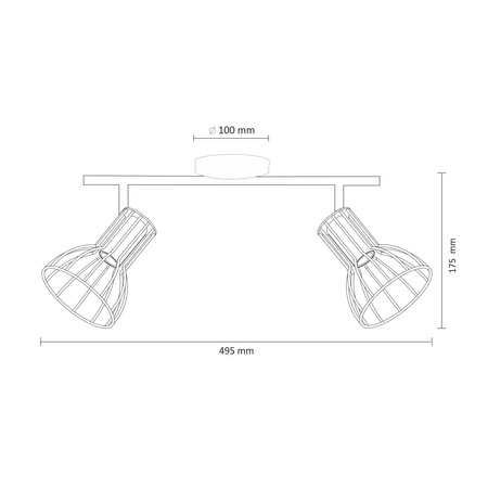 Oprawa ścienna kinkiet Spot Sofia 2xE14 GOLDLUX (Polux)
