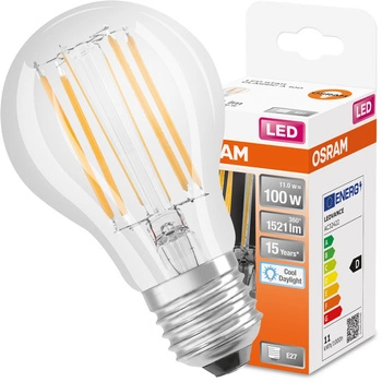 Żarówka LED E27 A60 CL 11W = 100W 1521lm 6500K Zimna 300° Filament OSRAM STAR