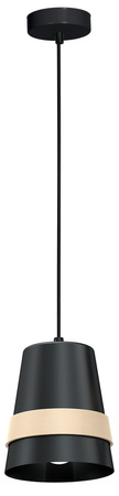 Lampa Wisząca Sufitowa VENEZIA Czarna 1xE27 Milagro