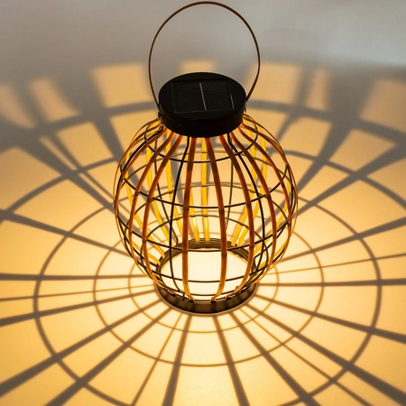 Lampa Solarna LED Zewnętrzna Ogrodowa Stojąca Wisząca Latarenka 3000K IP44 Czujnik Zmierzchu