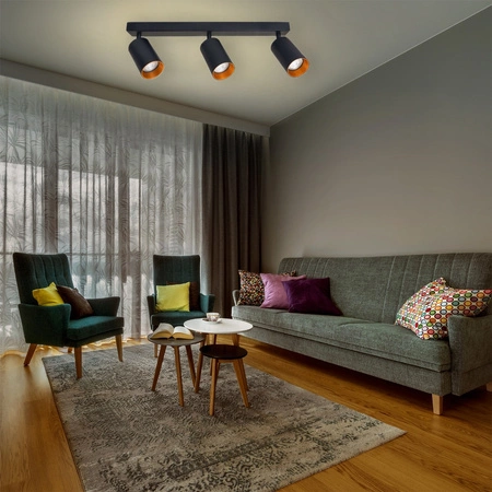 Lampa sufitowa LED ERIS GOLD 3x GU10 regulowana