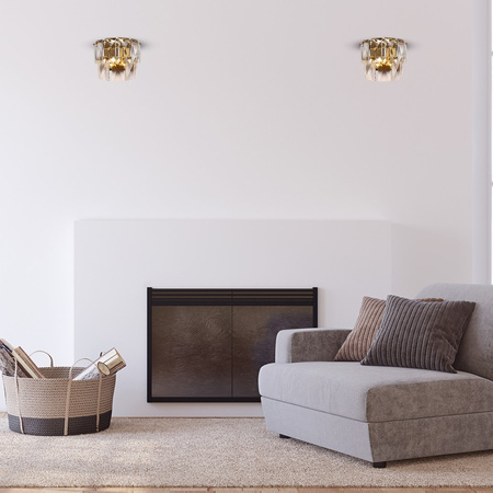 Lampa Ścienna Kinkiet CHELSEA Złota 2xE14 Milagro