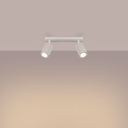 Lampa Sufitowa Reflektor Tuba Spot 2x GU10 Beżowa Karbon Deep Space SL.1599 Sollux