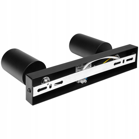 Kinkiet Spot Reflektor LED Lampa Sufitowa Natynkowa BLACK Czarna Nowoczesna 2xGU10