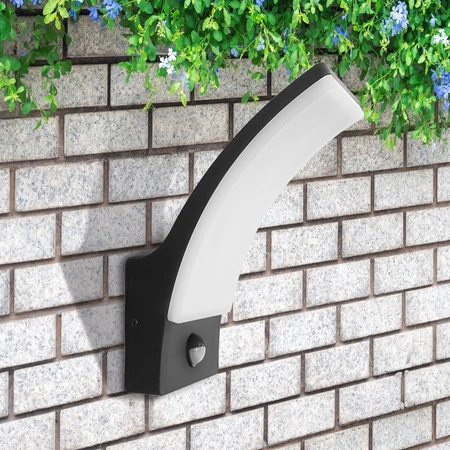 Kinkiet Ścienny LED Lampa Elewacyjna Zewnętrzna 12W 1600lm 4000K Neutralna 180° Czarny IP44 Amy Sanico Goldlux