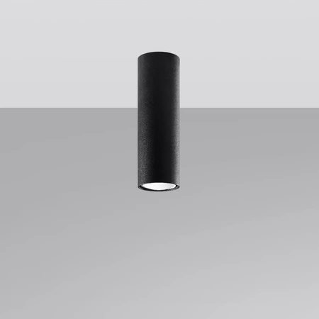 Lampa Sufitowa Oprawa Natynkowa SPOT TUBA GU10 Tubularna Czarna Nowoczesna Lagos Sollux