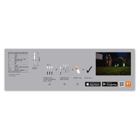 Słupki oświetleniowe LED RGB+W 3,1W SMART+ WiFi Garden 3 POLE LEDVANCE - Rozszerzenie