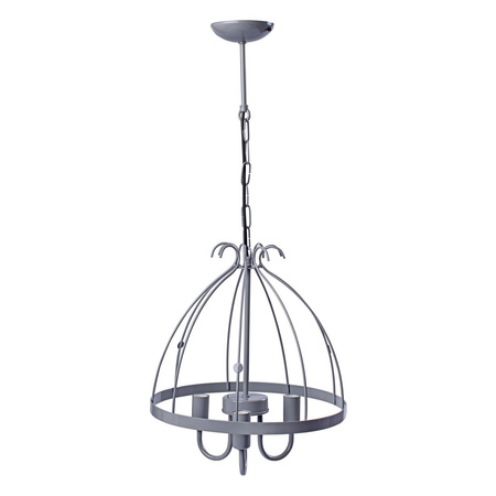 Lampa Sufitowa Żyrandol KAGO 3xE14 Szaro-Różowa Milagro