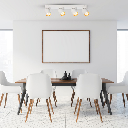 Lampa Sufitowa ANDY 4xGU10 Biały Złoty Milagro