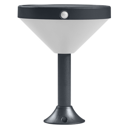 Lampa Solarna Ogrodowa Zewnętrzna Kinkiet Elewacyjny LED 4.5W 300lm 3000K IP44 Czarny Z Czujnikiem Ruchu i Zmierzchu Endura Ledvance