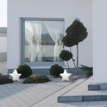 Lampa Ogrodowa Oprawa Zewnętrzna Stojąca Gwiazda E27 Biała Wodoodporna IP44 STAR 9426 Nowodvorski