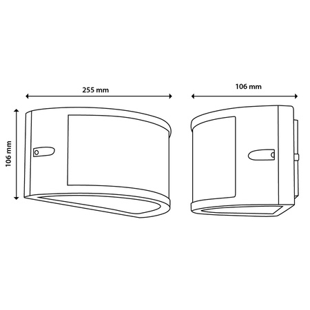 Lampa Ogrodowa Kinkiet Elewacyjny TOLA E27 IP44 Czarna