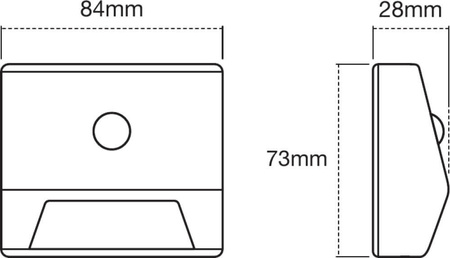 Oprawa Schodowa LED Nightlux Srebrna 0,3W 10lm 4000K IP54 Ledvance Czujnik ruchu