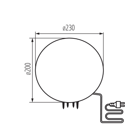 Lampa Ogrodowa Zewnętrzna Kula LED E27 IP65 Gruntowa Szara STONO Kanlux