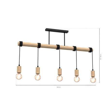 Lampa Wisząca Sufitowa VIGA 5xE27 Milagro