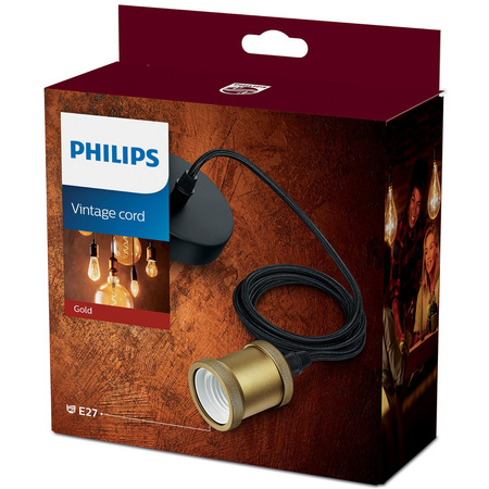 Lampa Wisząca Sufitowa E27 LED Zawiesie ZWIS Różowe Złoto Vintage Decorative Philips