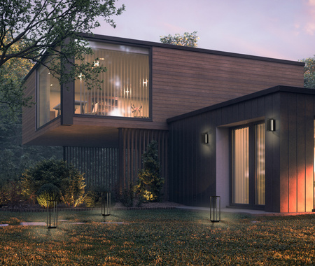 Lampa Ogrodowa Zewnętrzna Kinkiet Elewacyjny Oprawa Natynkowa LED 7W 210lm 3000K Ciepła Grafitowa Wodoodporna IP54 Nowoczesna SYMMETRY 8176 Nowodvorski