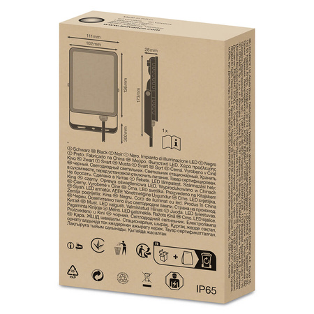 Naświetlacz LED 20W 6500K 1800lm IP65 Czarny LEDVANCE ESSENTIAL