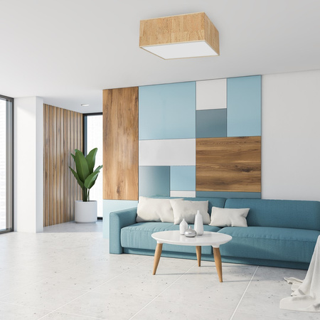 Plafon LED Lampa Sufitowa CORK Biała Korek 3xE27 Milagro