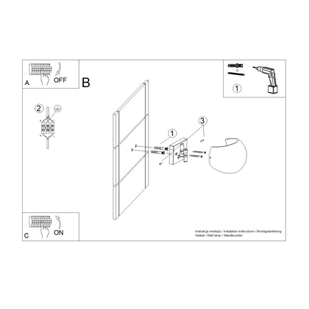 Lampa Ścienna Kinkiet 2x G9 Beton Szary GLOBE Persian Indigo SL.1362 Sollux