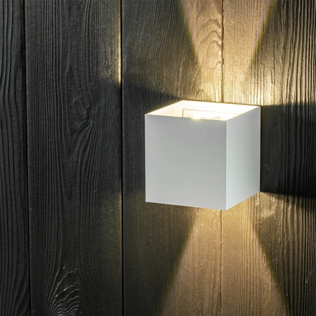 Kinkiet Ogrodowy Elewacyjny LED 2x4W 3000K Regulowany góra dół Biały RIKO KOBI