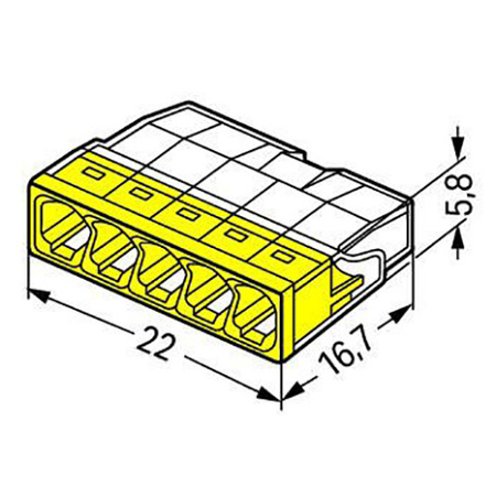 Szybkozłączki Złączki Instalacyjne Zestaw 100x 2273-205 na Drut 5x0,5-2,5mm